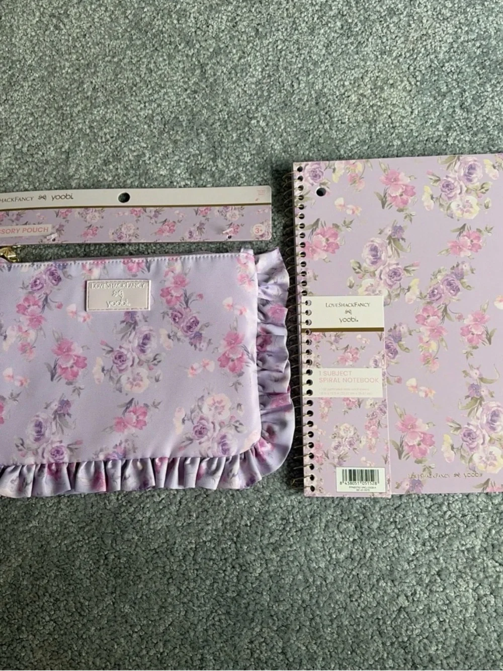 NEW Lot Of 2 LoveShackFancy x Target Yoobi School Pencil Case Spiral Notebook